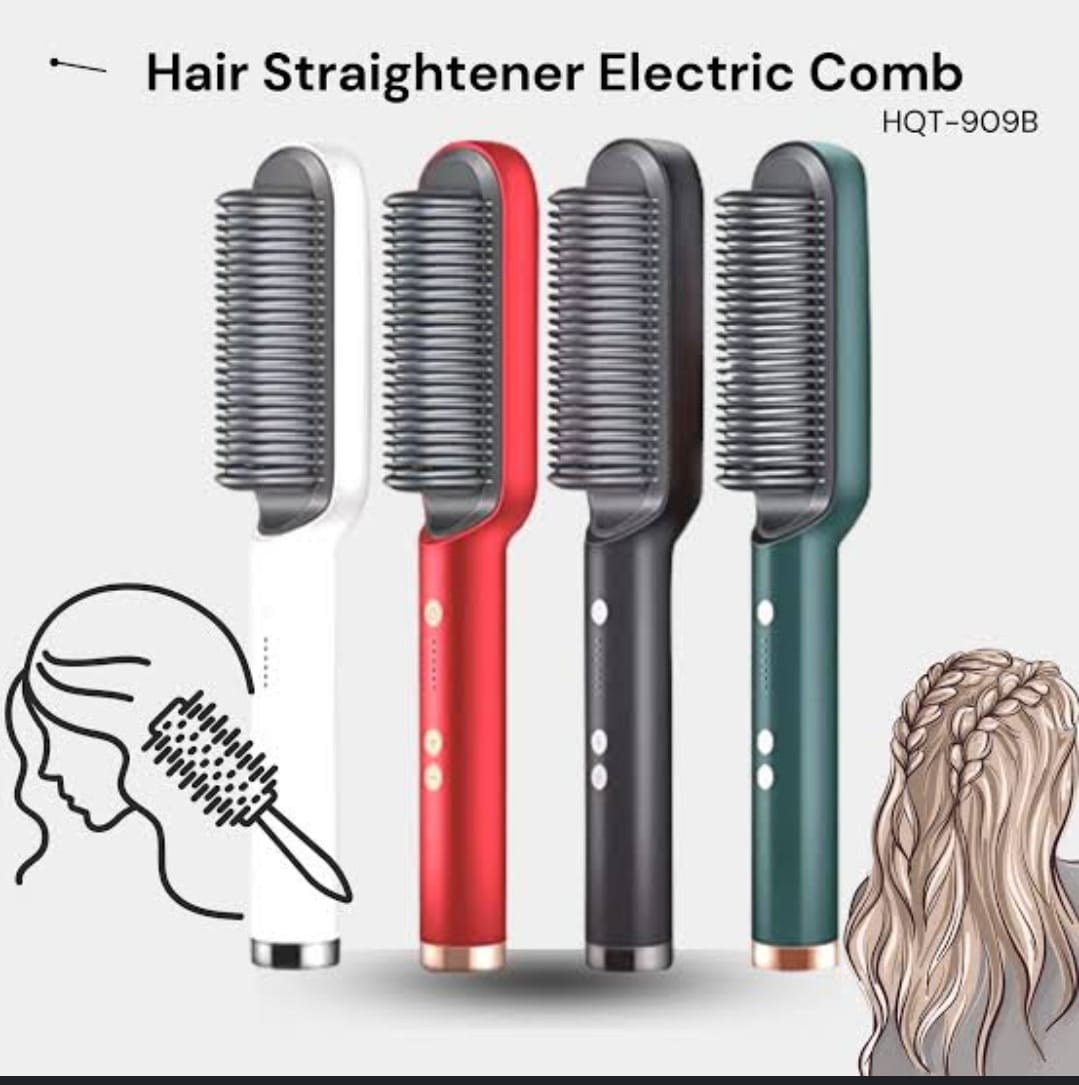 Hair Straightener Brush Comb